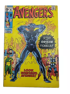 Buy The AVENGERS #87 Marvel - Origin Of T’Challa The Black Panther  FN (6.0) • 33.51£