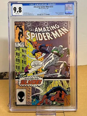 Buy Amazing Spider-Man #272 CGC 9.8 White Pages, 1st App Slyde, Rubinstein & DeFalco • 67.96£