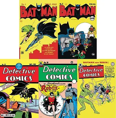 Buy Five(5) Dc Batman 1 5 (1940) & Detective Comics 27 38 140 Facsimile Lot • 39.41£