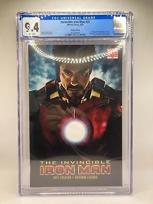 Buy INVINCIBLE IRON MAN #25 CGC 9.4 - 1st Appearance Of Detroit Steel - 2010 Marvel • 80.24£