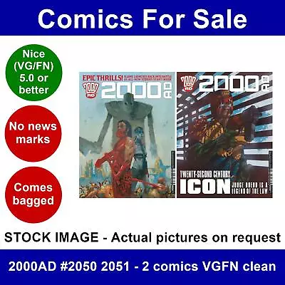 Buy 2000AD #2050 2051 - 2 Comics VGFN Clean • 7.49£