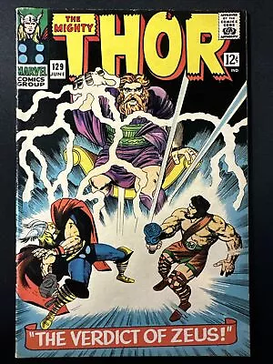 Buy The Mighty Thor #129 Vintage Marvel Comics Silver Age 1st Print 1966 Good/VG *A2 • 23.71£