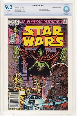 Buy Star Wars #67 NEWSSTAND CBCS 9.2 1983 WP Canadian Darth Vader Obi-Wan Not CGC • 37£