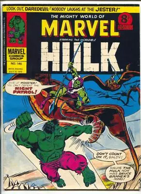 Buy Mighty World Of Marvel #145 1975- British Comic- Hulk- Daredevil VG/F • 19.11£