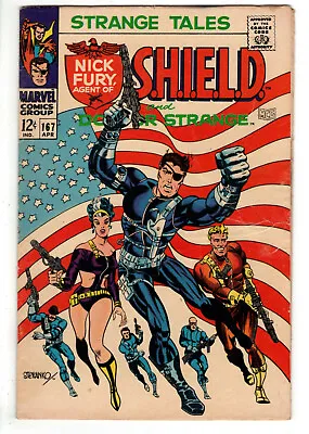 Buy Strange Tales #167 (1968) - Grade 5.0 - Jim Steranko Nick Fury Flag  Cover! • 63.19£