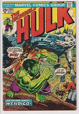 Buy Incredible Hulk #180 VG+ 4.5 1st Wolverine Appearance OW/W PGS VERY AFFORDABLE ! • 476.36£