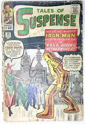 Buy Tales Of Suspense #43 Early Gold Iron Man Marvel Comics (1963) • 80.96£