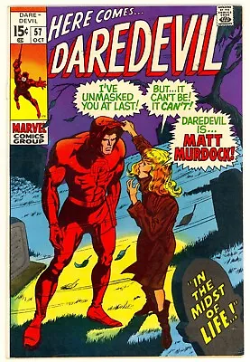 Buy Daredevil #57 (1969) Karen Page Learns DD's Secret Identity! • 47.57£