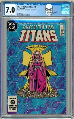 Buy George Perez Personal Collection CGC 7.0 Tales Of The New Teen Titans #46 / Art • 80.34£