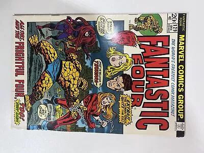 Buy Fantastic Four #129 (1972) 1st App. Thundra In 8.0 Very Fine • 32.57£