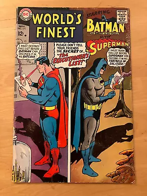 Buy DC World's Finest Batman & Superman No. 171 Nov 1967  The Executioner's List!  • 4.71£