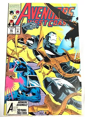 Buy Vintage Comic Books - Marvel The Avengers West Coast Comic Issue No 95 / 1990s • 8£