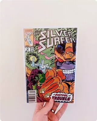 Buy Silver Surfer #44 1st Appearance Of The Infinity Gauntlet Newsstand Copy • 40£
