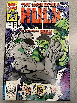 Buy Incredible Hulk #376 (1990) Key! 1st App Of Agamemnon, Green Hulk Vs Gray Hulk • 12.78£