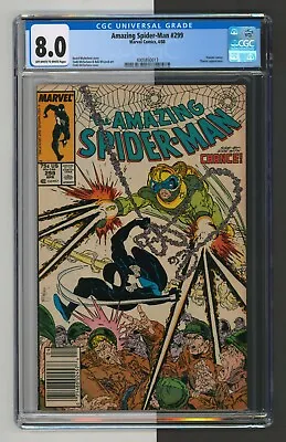 Buy Amazing Spider-Man #299, CGC 8.0, Newsstand, Venom Cameo Or Appearance, 1988 • 97.22£