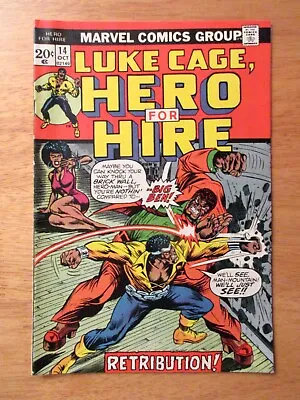 Buy LUKE CAGE, HERO FOR HIRE #14 (1973) *Key!* (FN/VF To VF-) Super Bright & Glossy! • 7.80£