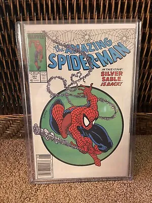 Buy Amazing Spider-man ASM 301, VF+ 8.5, Newsstand; Todd McFarlane Art; Silver Sable • 70.30£