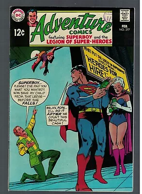 Buy DC Adventure Comics  377 7.5 VFN- 1969  Curt Swan Neal Adams Cover Superboy • 24.99£