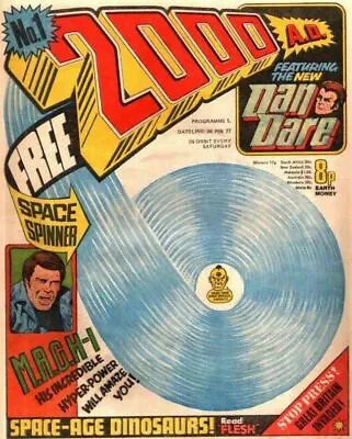 Buy 2000AD Prog 1 1st 2000 AD Dan Dare Issue + Comic Book Bag And Board 26 2 77 1977 • 550£