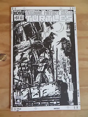 Buy IDW: Teenage Mutant Ninja Turtles #51 /2015 1:10 /Kevin Eastman B/W Artist Cover • 156.96£