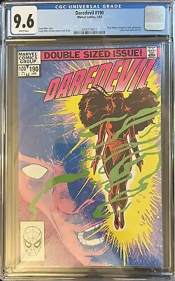 Buy Daredevil #190 CGC 9.6 White Pages Resurrection And Origin Of Elektra FMiller • 81.09£