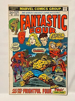 Buy 1972 Fantastic Four #129 Comic Book 20 Cent Thundra Appearance • 19.18£