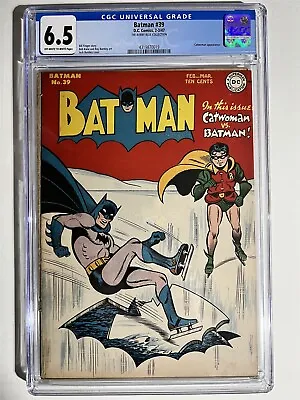 Buy Batman #39 Dc Comics Golden Age Cgc 6.5 Graded! Bobby Blue Collection Catwoman! • 916.87£