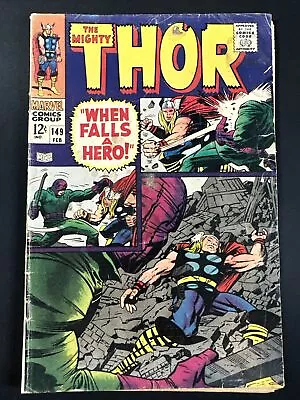 Buy The Mighty Thor #149 Vintage Marvel Comics Silver Age 1st Print 1967 Fair *A2 • 7.99£