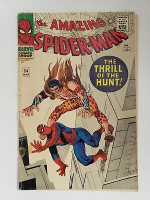 Buy Amazing Spider-Man #34 - 1966 - 2nd Appearance Of Gwen Stacy & Harry Osborn Key • 48.21£