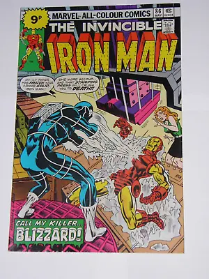 Buy Marvel -  Invincible Iron Man 86 May 1976 UK Price Variant  VFN- 1st Blizzard • 9.99£
