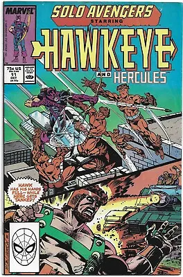 Buy Solo Avengers #11 - Starring Hawkeye And Hercules, 1988, Marvel Comic • 3£
