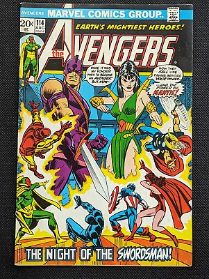 Buy Avengers #114 (1973)  1st Cover Of Mantis - Mantis/Swordsman (re)joins Team  KEY • 7.98£