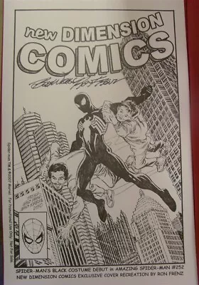 Buy Amazing Spider-man 252 Homage B&w Print Signed Ron Frenz Ndc Comics 2007 Nm • 1.99£