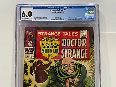 Buy Strange Tales #157 CGC 6.0 Marvel 1967 1st App. Living Tribunal Cvr Jim Steranko • 74.93£