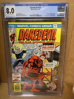 Buy Marvel Comics Daredevil 131 CGC 8.0 1st Appearance Bullseye Defenders 1976 • 579.99£