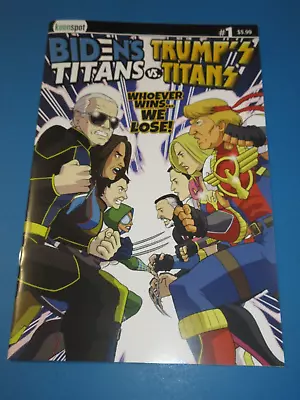 Buy Biden's Titans Vs Trump's Titans #1 A Cover VFNM Beauty Wow • 3.95£
