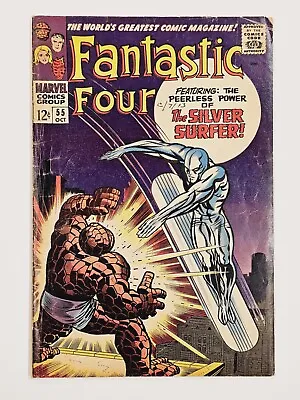Buy FANTASTIC FOUR #55 Iconic Thing Vs Silver Surfer Cover 1966 Jack Kirby • 47.97£