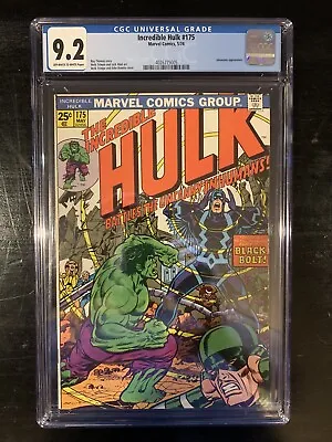 Buy Incredible Hulk #175 CGC 9.2 (Marvel 1974)  Inhumans Appr!  Herb Trimpe Art! • 106.48£