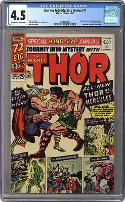 Buy Thor Journey Into Mystery #1 CGC 4.5 1965 2117757013 1st App. Hercules • 175.21£