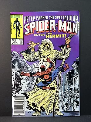 Buy Peter Parker, The Spectacular Spider-Man #97 The Hermit 1984 Marvel Newsstand VF • 5.57£