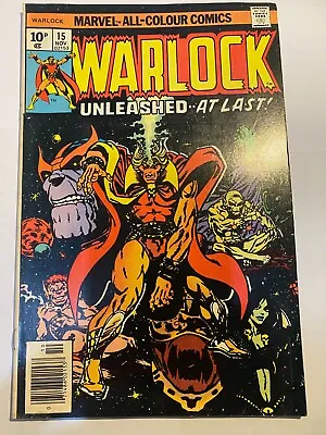 Buy WARLOCK #15 UK Price Marvel Comics 1976 VF- • 7.95£