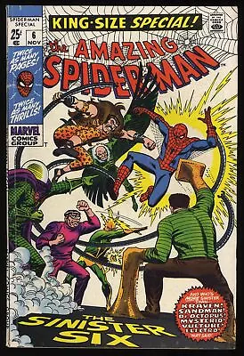 Buy Amazing Spider-Man Annual #6 VG/FN 5.0 Sinister Six Appearance! Marvel 1969 • 41.58£