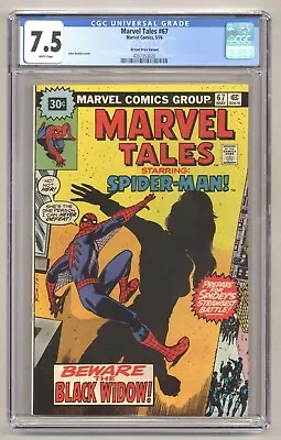 Buy Marvel Tales 67 (CGC 7.5) Spider-Man John Romita-c 30 Cent Variant 1976 O442 • 39.53£