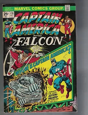 Buy 1974 Captain America #178 - Buscema; MVS; 1st Roscoe; Stored Since Purchase. • 18.34£