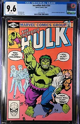 Buy Incredible Hulk 264 CGC 9.6 WHITE PAGES  MILLER Cover 10/81Collector/Night Flyer • 63.16£