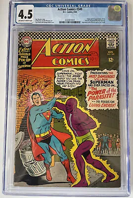 Buy Action Comics #340 CGC 4.5 DC Comics 1st App Parasite Aug 1966 Jim Shooter Story • 174.95£