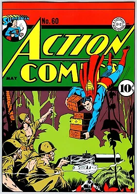 Buy SUPERMAN Action Comics #60 Cover WWII Era 6.75  X 9.5  Book Magazine Page M108 • 4.83£