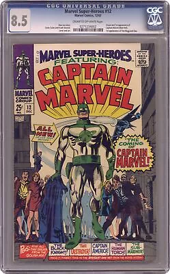 Buy Marvel Super Heroes #12 CGC 8.5 1967 0271234002 1st And Origin Captain Marvel • 233.23£