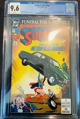 Buy CGC 9.6 Action Comics #685 1993 DC Supergirl Superman Graded Funeral Friends 🔥 • 60.32£