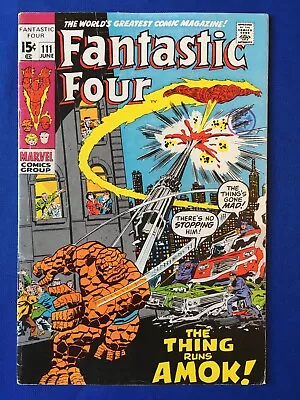 Buy Fantastic Four #111 VG+ (4.5) MARVEL ( Vol 1 1971) (3) • 12£